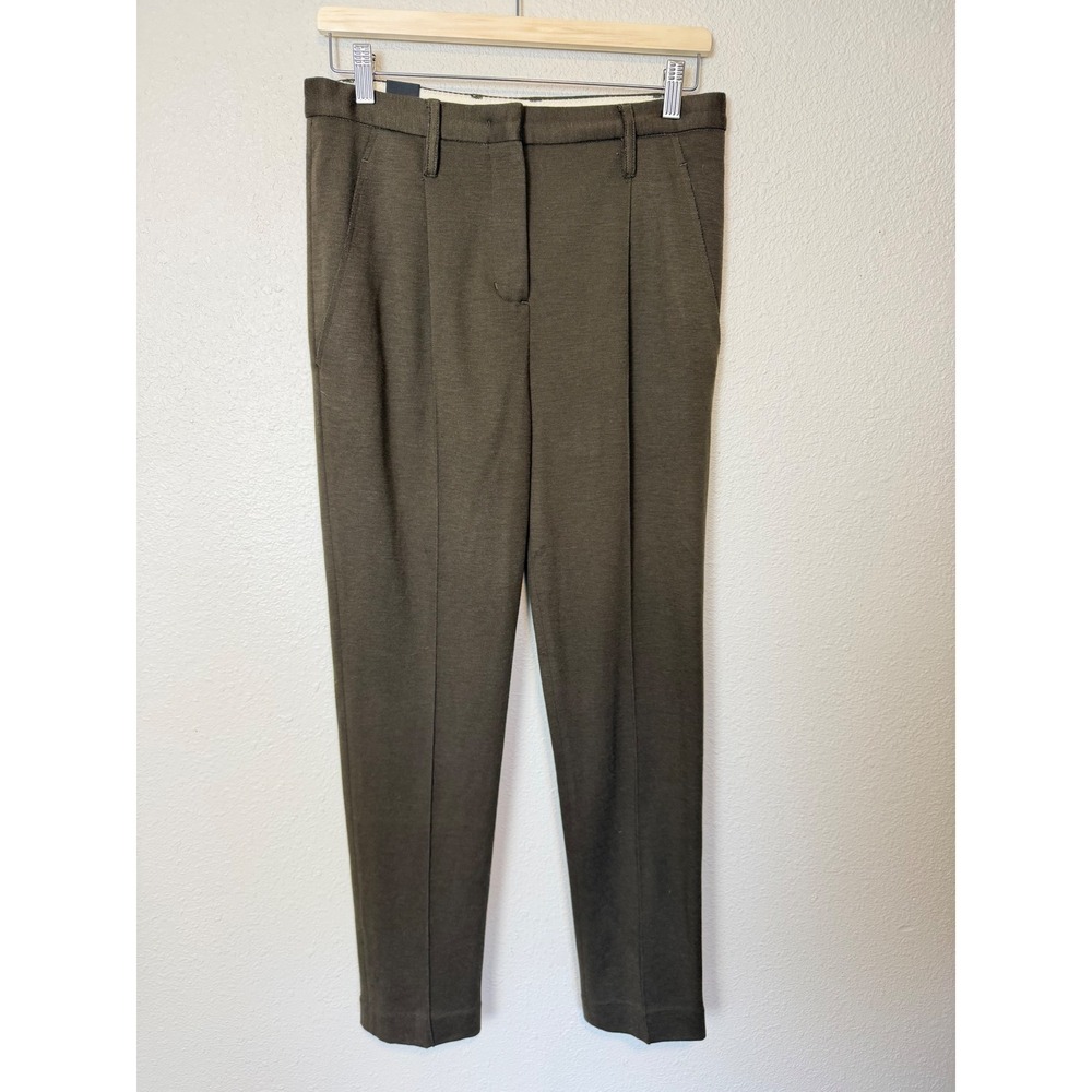 Babaton Benjamin Low Rise Relaxed Tapered Leg Pants Size 4 Olive Green Aritzia